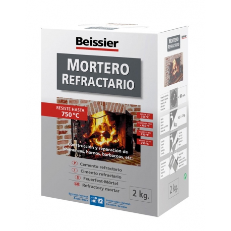 Mortero refractario en polvo beissier 2 kg