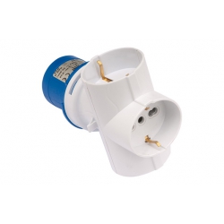 Adaptador industrial ip44 2p+t 3base 2