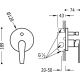 Monomando empotrar tres class 2 vias cromo 20518001