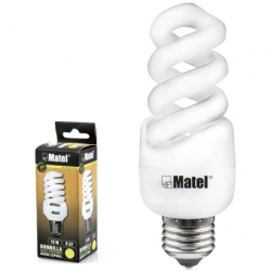 Bombilla bajo consumo e-14 15w 800 lumenes matel luz calida