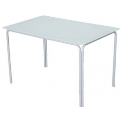 Mesa hierro cristal gris 117 x 77 x 72 cm