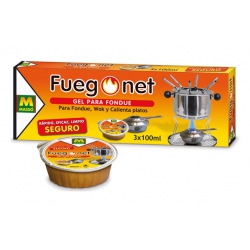 Gel para fondue fuego net masso 3 x 100 ml