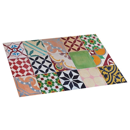 Alfombra vinilica 45 x75 mosaico color