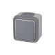 Pulsador superficie gris ip55 plexo