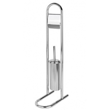 Portarollo escobillero de pie inox