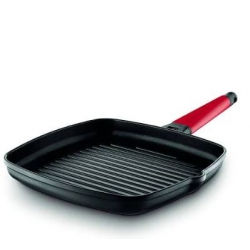 Grill asador castey inductia 27x27 cm rojo