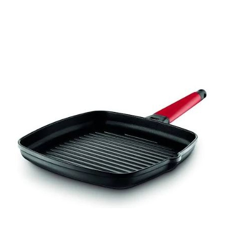 Grill asador castey inductia 27x27 cm rojo