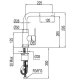 Monomando lex-tres fregadero vertical extraible 295 x 225mm