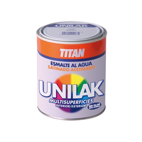 Esmalte al agua unilak titan satinado blanco 750 ml