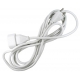 Prolongador cable 2 x 1mm blanco 10a - 5 metros