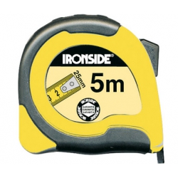 Flexometro abs / bicomponente 5 m x 25 mm con freno, cinta impresa a dos caras