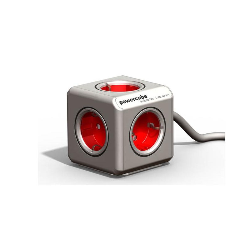 Ladrón con alargo PowerCube + 2 usb gris - Ensueños - Tiendas de descanso %