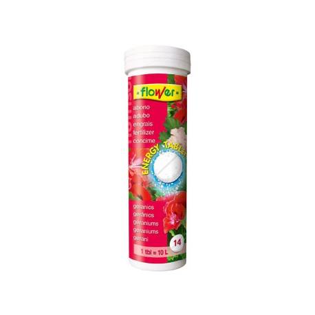 Abono nutrisol flower energy tablet geranios y plantas con flor