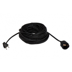 Prolongador cable 3 x1,5 mm negro 16a- 3 metros
