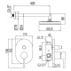 Monomando kit ducha tres alplus empotrado cromo 203.180.02