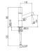 Monomando lavabo tres max-tres maneta 165 mm cromo 062.203.01