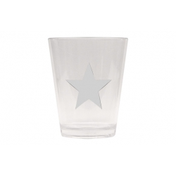 Vaso refresco acrilico estrella blanca aramis