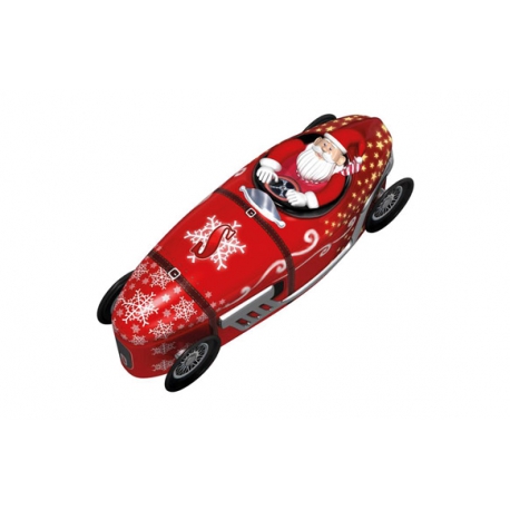 Caja metalica coche rojo santa claus