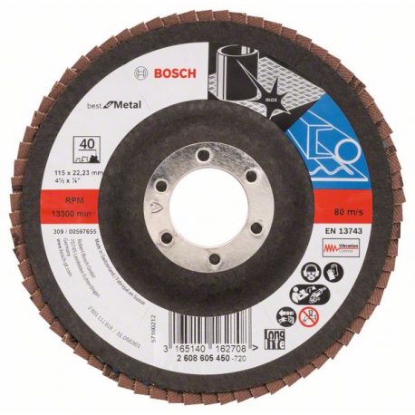 Disco de laminas bosch x571-115mm grano 120