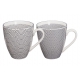 Taza mug porcelana nippon grey 2 unidades 300 ml