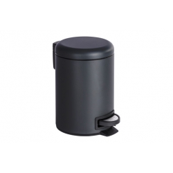 Cubo de baño wenko leman pedal negro 3l