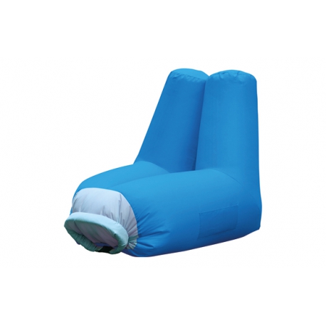 Sillon inflable poliester cloud azul