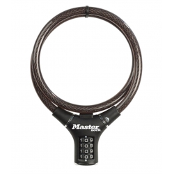 Antirrobo moto combinacion master lock 90 cm negro