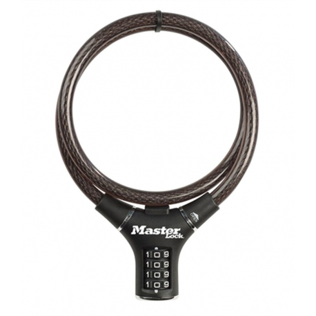 Antirrobo moto combinacion master lock 90 cm negro