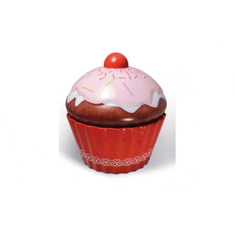 Caja metalica cupcake visqui grande rosa