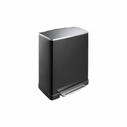 Cubo de reciclaje metalico eko e-cube 28+18 l negro