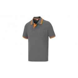 Polo pique m/corta elite stretch gris tm