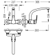 Monomando cocina mural tres eco-tres 305 mm cromo 17033202