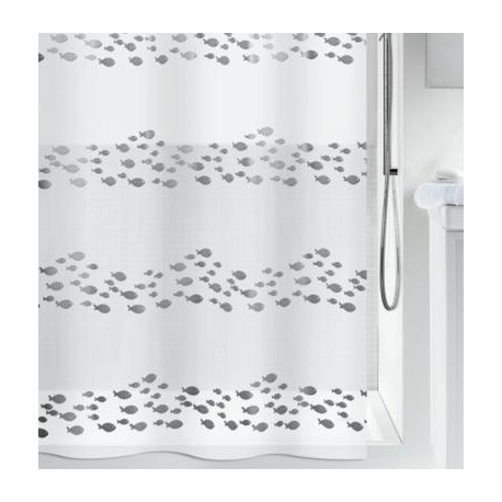 Cortina de baño spirella shore silver 180x200