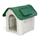 Caseta resina para perro dakota 72x87x75 cm beige y verde
