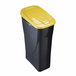 Cubo con tapa ecobin 25 l amarillo