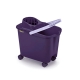 Cubo de fregar mery con ruedas 14 l lila