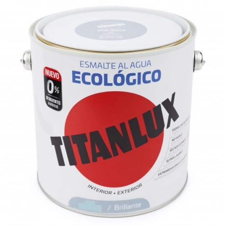 Esmalte ecologico al agua titan blanco brillante 2,5 litros