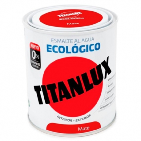 Esmalte ecologico al agua titan amarillo luminoso mate 750 ml