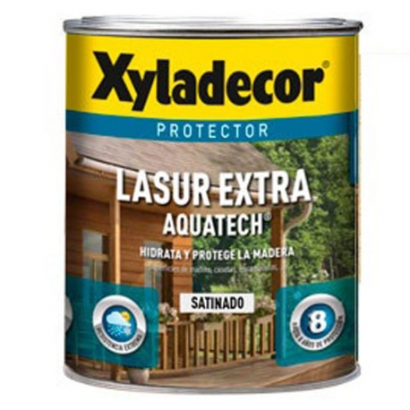 Protector lasur extra xyladecor aquatech satinado incoloro 2,5 litros
