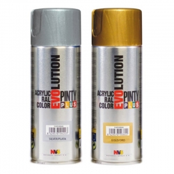 Pintura spray acrilica pintyplus oro purpurina 520 cc