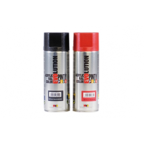 Pintura spray acrilica pintyplus metalizada negro 520 cc