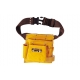 Bolsa portaherramientas piel amarilla con cinturon 7 bolsillos