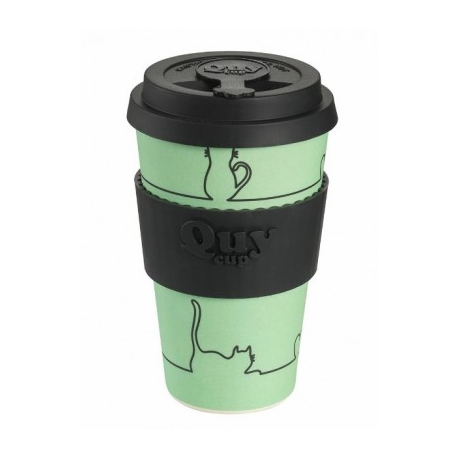 Taza bamboo con tapa 400 ml sky gato