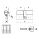 Cilindro de seguridad amig 10000 62mm cromo mate