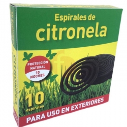 Espiral antimosquitos citronela 10 unidades