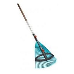 Escoba jardin gardena plastico regulable + mango combisystem de 35 a 52 cm