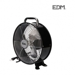 Ventilador sobremesa edm negro 30w aspas 20 cm