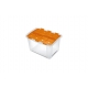 Caja organizadora multiusos home box naranja transparente 40 litros