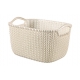 Cesta ordenacion knit 8 l blanco oasis