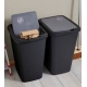 Cubo plastico green bin reciclado 50 l negro antracita